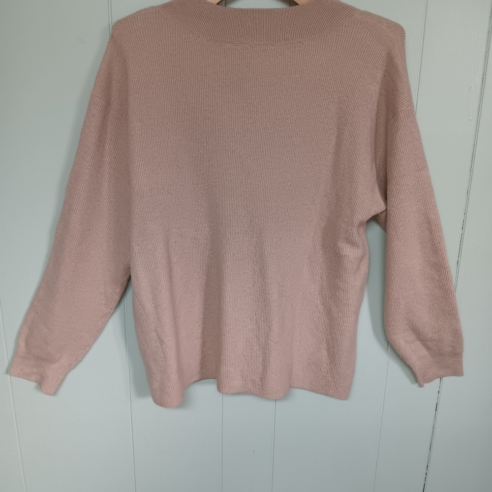 NWT NINE WEST V NECK SWEATER WOMENS XL TAN - Picture 5 of 7